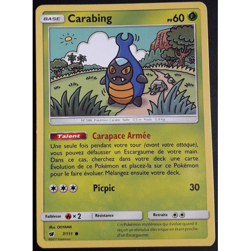 Carte Pokémon Carabing 7/111 - Invasion Carmin (Vf)