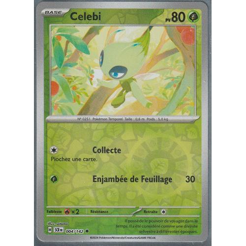 Carte Pokémon - Celebi - 004/142 - Reverse - Ev7 Couronne Stellaire