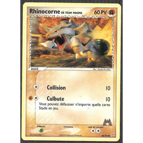 Carte Pokémon Rhinocorne 68/95 - Ex Team Aqua Vs Team Magma (Fr)