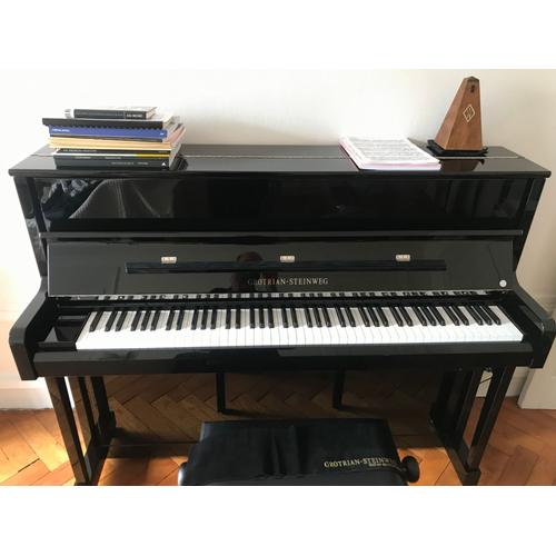 Piano Droit Grotrian Steinweg Concerto G 118 Noir Brillant Version Carat, Avec Adsilent