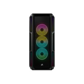 CORSAIR iCUE 5000T RGB - Mid tower - ATX étendu - panneau latéral fenêtré (verre trempé) - pas d'alimentation (ATX) - noir - USB/Audio