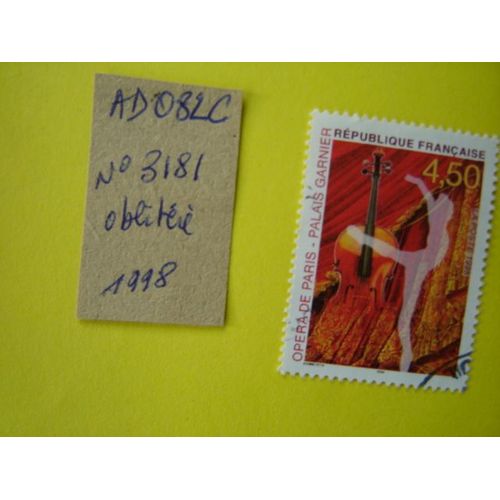 Ad 082 C // Timbre France Oblitéré 1998*N°3181 " Opéra De Paris/Palais Garnier"