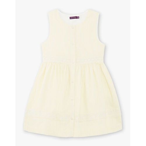 Robe Jaune Seersucker Ceintrée Enfant Fille (Sergent Major)