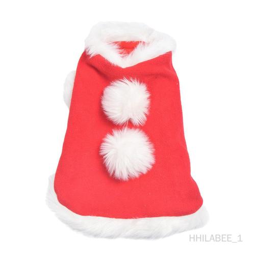 Hhilabee Vêtements Chaude Hiver Pour Chat Petits Chiens Pets Santa Claus S