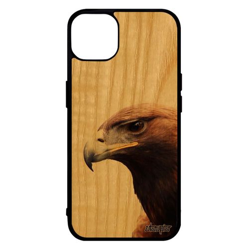 Coque Iphone 14 En Bois Silicone Aigle 4g De Protection Rapace Nature Animaux Animal Design Oiseau Marron Pas Cher Jolie Case