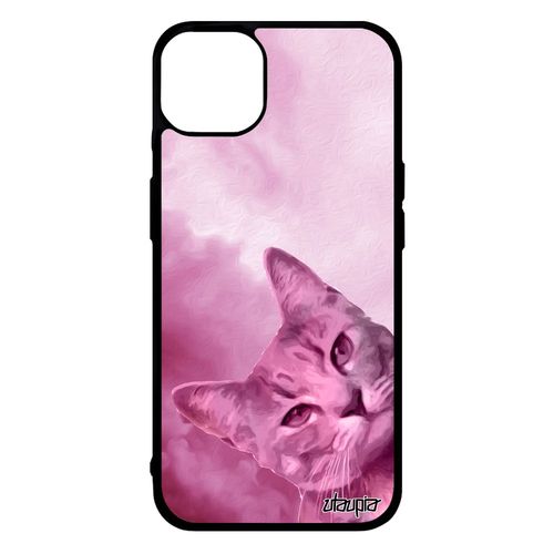 Coque Pour Iphone 14+ Plus En Silicone Chat Design Rose Matou Lol Cat Animaux Aluminium 4g De Protection Antichoc Felin Animal