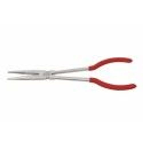 Pince bec plat extra longue 28 cm fonction coupante intégrée BGS
