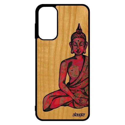 Coque Bouddha Pour Samsung Galaxy M13 Bois Silicone Design Case Tibet Rose Cadeau D'anniversaire Graphique Hindou Image Soleil Tpu