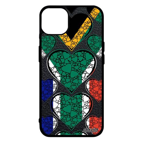 Coque Iphone 14+ Plus Silicone Drapeau Afrique Du Sud Africain Football De Protection Aluminium Jo Basket Tpu Made In France