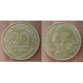 France 20 Centimes 1981 Lagriffoul Piece Franc Centime Francs