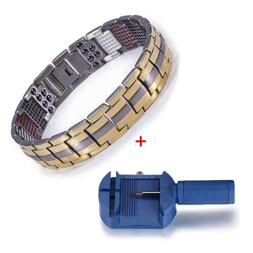 21.5 cm - SG avec outil - Bracelet Magnétique En Titane Pur 100