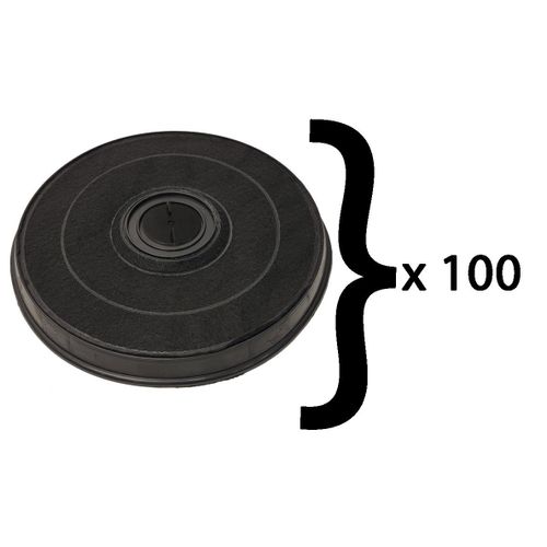 Lot de 100 filtres charbon type E233 FAC519 EFF57 231X28 mm Hotte (5403003 481281718534 ACEC AEG ARISTON HOTPOINT ARTHUR MARTIN ELECTROLUX BAUKNECHT BEKO BOSCH CRYSTAL DE DIETRICH ELECTROLUX FAURE I