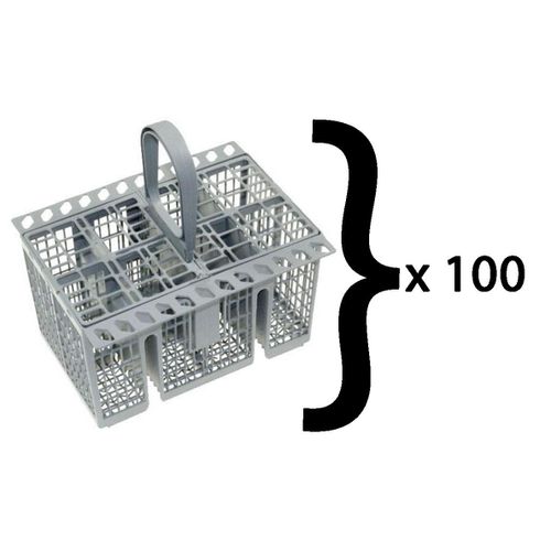 Lot de 100 paniers a couverts d'origine Lave-vaisselle (C00257140 C00386607 ARISTON HOTPOINT BAUKNECHT IGNIS INDESIT KITCHENAID LADEN SCHOLTES WHIRLPOOL)