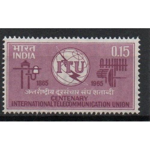 Inde Timbre Union Internationale Des Télécommunications 1965