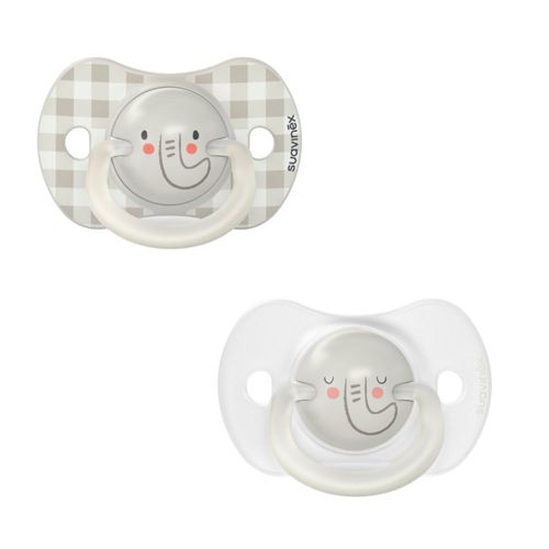 Lot De 2 Sucettes Symétrique Sx Pro 6 -18 Mois Night&day Éléphant