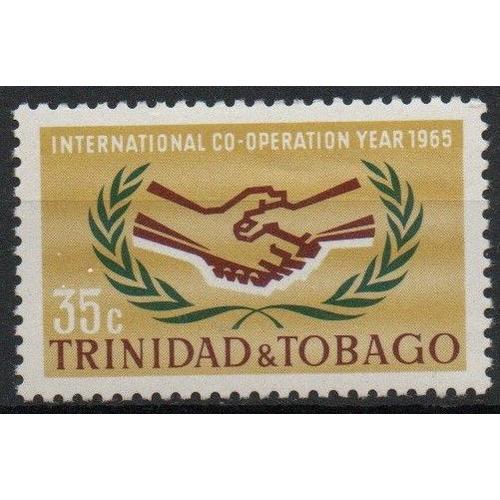 Trinidad Et Tobago Timbre Année De La Coopération Internationale 1965