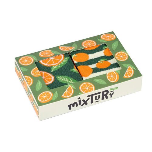 Zooksy Pack 2 Paires Chaussettes Et¿ Mixtury Longues Coton 36-40 Orange