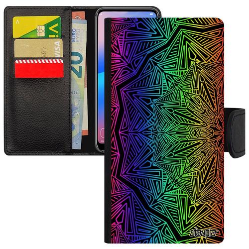 Coque Mandala Iphone 14 Pro À Rabat Portefeuille Porte Cartes Personnalisé Zen Tibetain Jolie Tibet Bouddhisme Floral Mystique