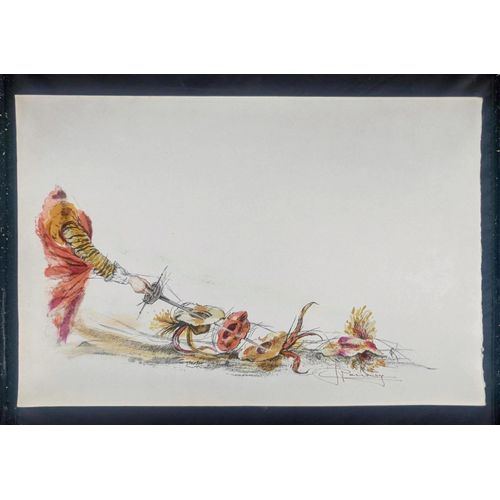 Lithographie Cyrano De Bergerac Planche R. Carrance Papier Japon Super Nacré 1971 Signé