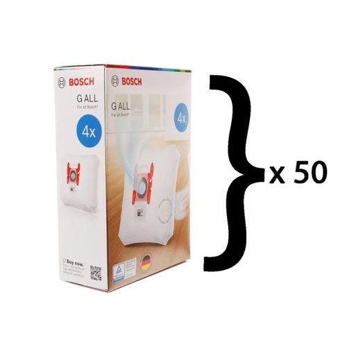Lot de 50 boites de 4 sacs type G d'origine Aspirateur (00576334,17000940 BOSCH ENTRONIC GIRMI SIEMENS UFESA)