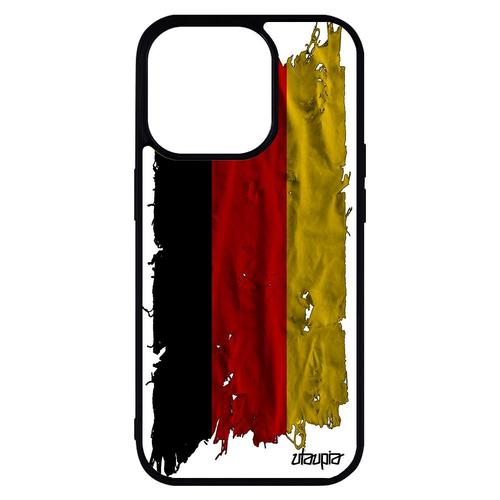 Coque Pour Iphone 14 Pro Max Silicone Drapeau Allemagne Allemand 4g Jeux Olympiques Telephone Tissu Case Dessin 1000 Go Euro