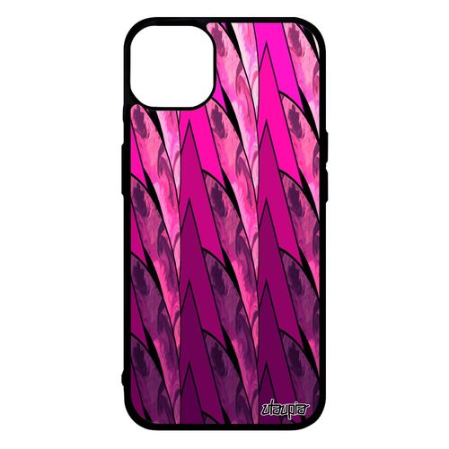Coque Iphone 14+ Plus Silicone Marbre Motif Rose Geometrique Rigide Fond Telephone Effet Peinture Cercle Design Antichoc Jolie
