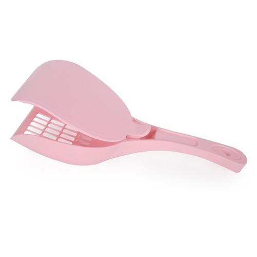 Pelle Litiere Chat Avec Couvercle Pour Litière Agglomérante¿Accessoire Maison Nettoyant Toilette Animaux(Rose)