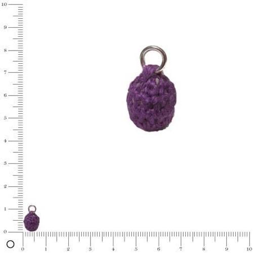 Breloque Au Crochet  10 Mm - Violet