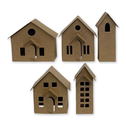 Thinlits Die Set Village En Papier - 16 Pcs