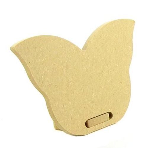 Support À Décorer En Bois Medium - Porte Noms Avec Chevalet - Forme Papillon - 10 X 6.5 Cm