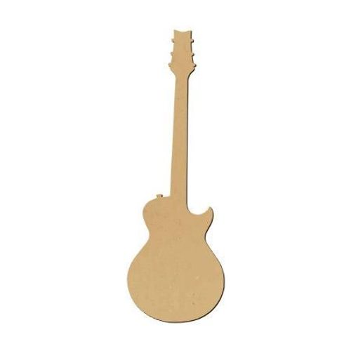 Support À Décorer En Bois Médium - Guitare Électrique - 15 X 5 Cm