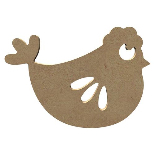 Support En Médium Poule Ajourée 15 Cm