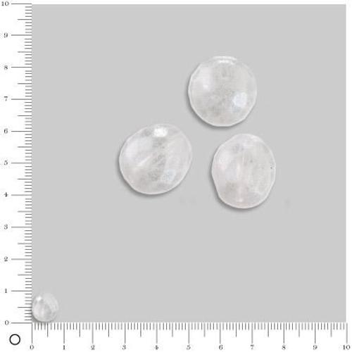 Perles Verre Antiques À Facettes  8 Mm - Blanc X 20 Pces