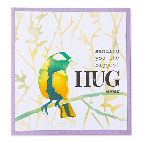 Pochoirs Superposables Oiseau Et Branche 4 Pcs