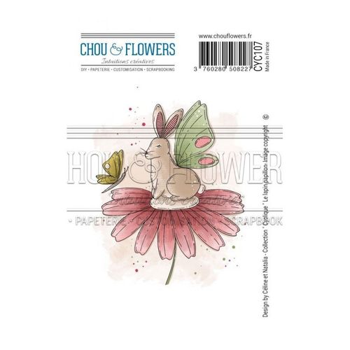 Tampon Cling Lapin Papillon