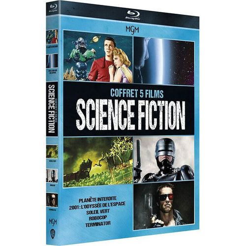 Collection 5 Films Science-Fiction : La Planète Interdite + 2001 : L'odyssée De L'espace + Soleil Vert + Terminator + Robocop - Pack - Blu-Ray