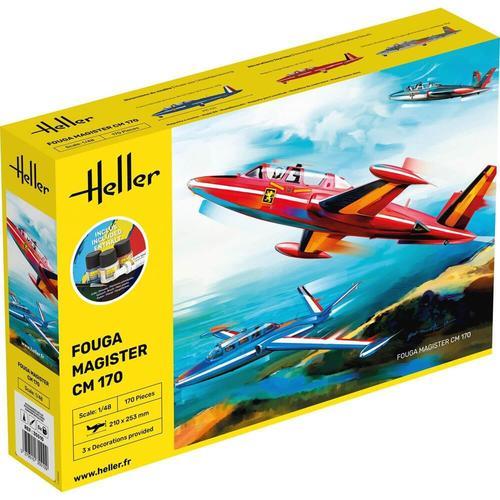 Maquette Avion : Starter Kit : Fouga Magister Cm 170-Heller