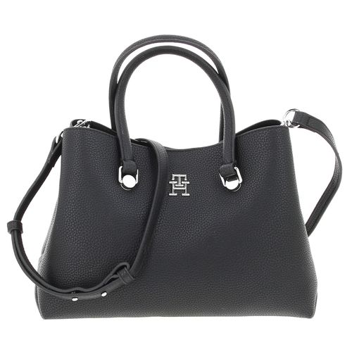 Sac à main Tommy hilfiger Emblem small satchel black Noir 2007000257180