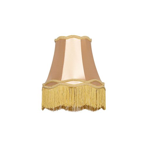 Qazqa Rétro Tissu Stoffen Lampenkap Goud 30 Cm - Granny , Rond