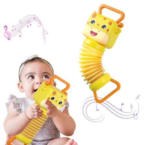 Jouet Musique Girafe Accordéon Pour Enfants, Jouets D'instruments De Musical Pour Tout-Petits, Avec 16 Effets Sonores, Jouet D'éveil Éducatif Précoce, Cadeaux Parfait Pour Bébé 6 Mois A 3 Ans
