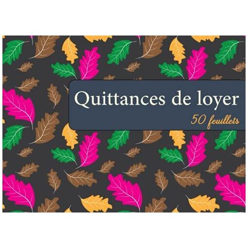Quittances de loyer: 100 feuillets à souche- forat horizontal tout