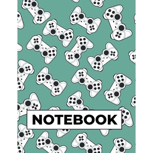 Notebook: Beautiful, Nice And Funny Notebook With Cute Video Game Controllers Icon For Young People And Children, Blank Lined Notebook, 110 Pages, Size 8.5"X"11.