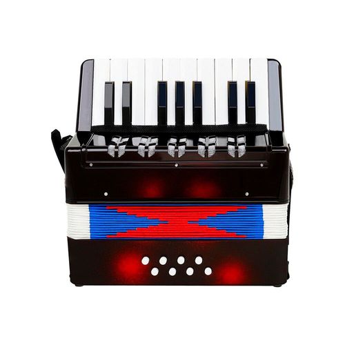 17 Touches 8 Basses Accordéon Instrument De Musique Accordéon Débutant Adulte Instrument De Musique Café Profond + Motif De Point Rouge Clavier Instrument De Musique Cadeau,Red