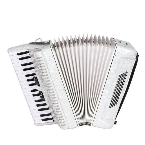 34 Touches 48 Basse Accordéon Instrument De Musique Accordéon Blanc Débutant Adulte Instrument De Musique Motif Blanc Clavier Instrument De Musique Cadeau