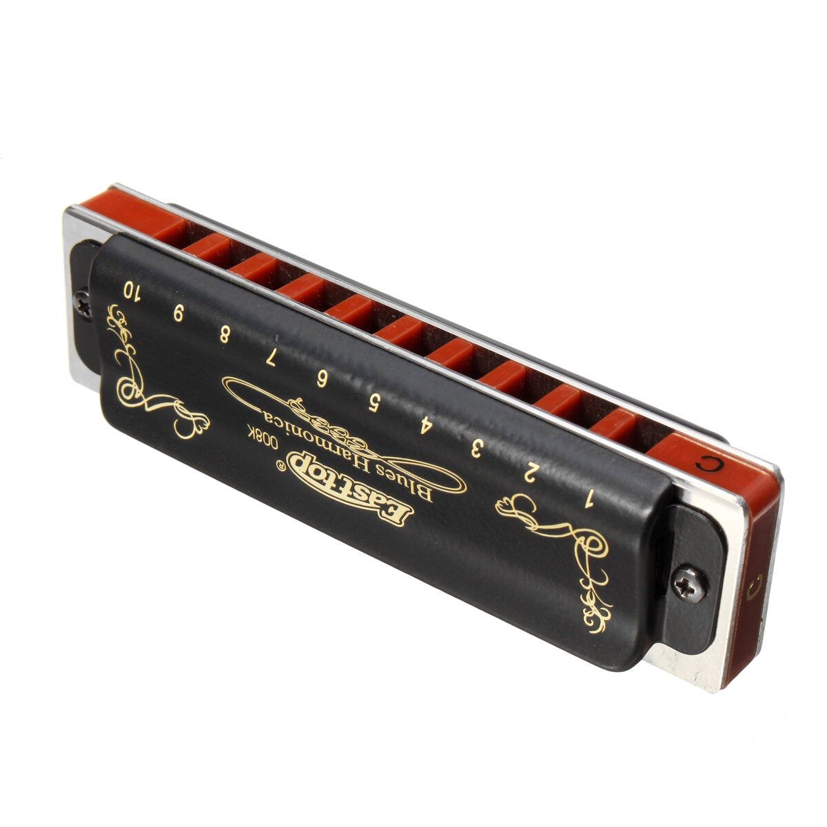 Pi�ces 10 Trous Blues Harmonica Cl� Abcdefg - 4