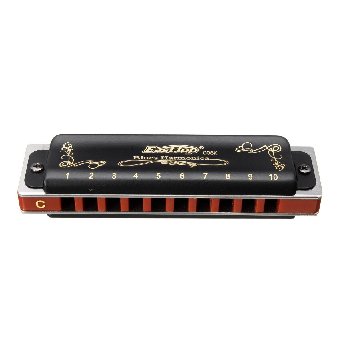 Pi�ces 10 Trous Blues Harmonica Cl� Abcdefg - 8