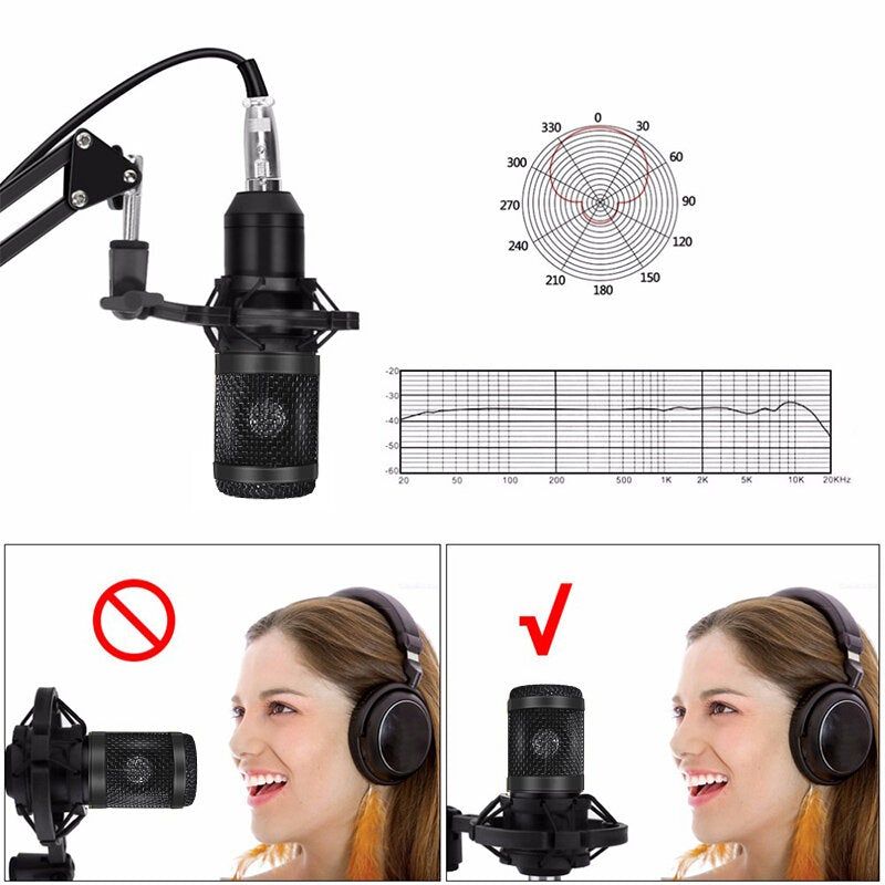 Support de microphone de bureau Support de micro de table r�... - 2