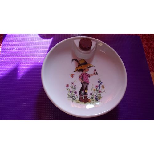 " Assiette Chauffante À Bouillie En Porcelaine"