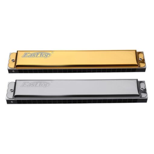 Harmonica Polyphonique 24 Trous C Key, Silver - 4