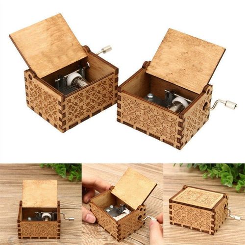 Boite À Musique À Collectionner À Manivelle, Thème En Bois Gravé, Jouets, Cadeaux D'artisanat D'anniversaire, #4 Harry Potter